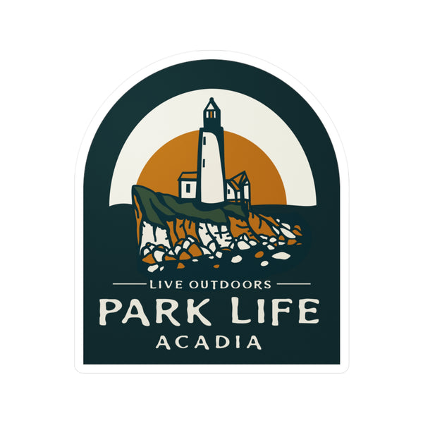 Park Life Acadia Lighthouse Vinyl Sticker